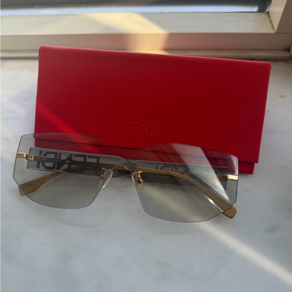 Fendi Gold and Black Sunglasses